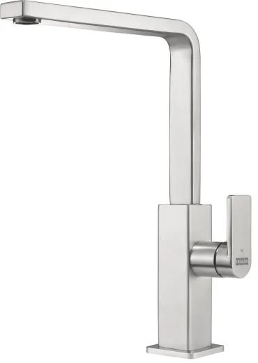 FRANKE Kchenarmatur Mythos Einhebelmischer Edelstahl massiv mit Festauslauf und Laminar Perlator 360 schwenkbarer Auslauf