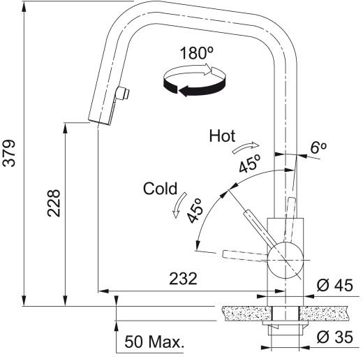 FRANKE Kchenarmatur Kubus Einhebelmischer Edelstahl massiv mit Auszugsbrause Pull-Down-Spray 180 schwenkbarer Auslauf