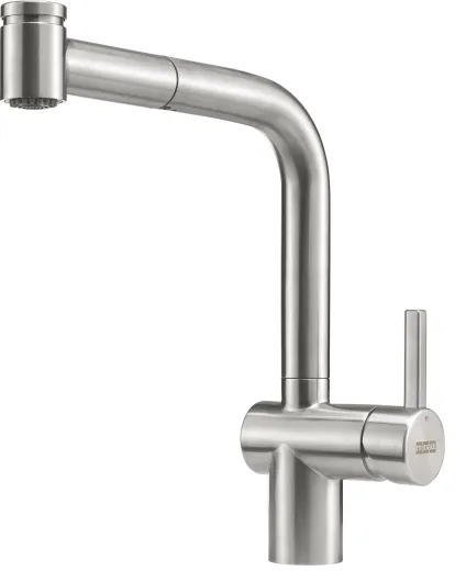 FRANKE Kchenarmatur Atlas Neo Einhebelmischer Edelstahl massiv mit Zugauslauf und Brausefunktion 180 schwenkbarer Auslauf