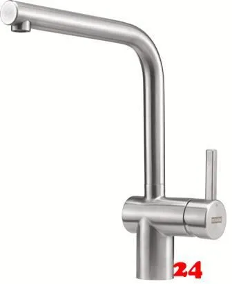 FRANKE Kchenarmatur Atlas Neo Einhebelmischer Edelstahl massiv mit Festauslauf und Laminar Perlator 180 schwenkbarer Auslauf