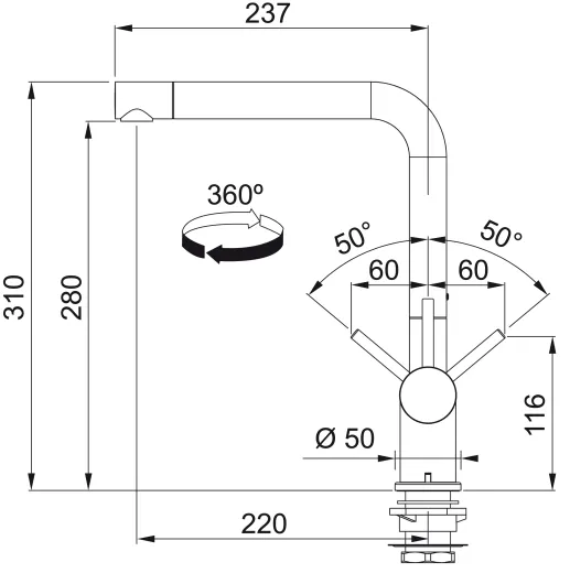 ✅ FRANKE Kchenarmatur Active Plus Fragranit+ Einhebelmischer mit Festauslauf in STEINGRAU 360 schwenkbarer Auslauf