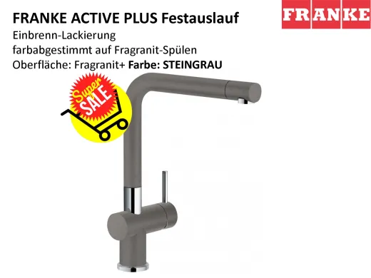 ✅ FRANKE Kchenarmatur Active Plus Fragranit+ Einhebelmischer mit Festauslauf in STEINGRAU 360 schwenkbarer Auslauf
