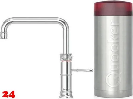 QUOOKER CLASSIC FUSION Square Chrom Combi (+) B Einhebelmischer & 100C Armatur Nostalgieoptik (COMBI+CFNSCHR)