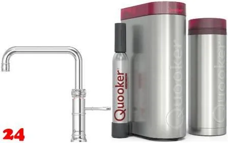 QUOOKER CLASSIC FUSION Square Chrom VAQ PRO3 mit CUBE 2 *Der Wasserhahn, der alles kann! Nostalgieoptik (PRO3CFNSCHRCUBE)