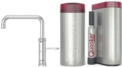 QUOOKER CLASSIC FUSION Square Chrom COMBI (+) B mit CUBE 2 *Der Wasserhahn, der alles kann! Nostalgieoptik (COMBI+CFNSCHRCUBE)