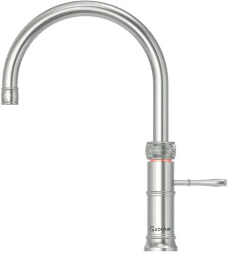 QUOOKER CLASSIC FUSION Round Edelstahl VAQ PRO3 Einhebelmischer & 100C Armatur Nostalgieoptik (PRO3CFNRSST)