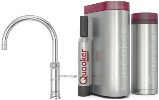 QUOOKER CLASSIC FUSION Round Chrom VAQ PRO3 mit CUBE 2 *Der Wasserhahn, der alles kann! Nostalgieoptik (PRO3CFNRCHRCUBE)