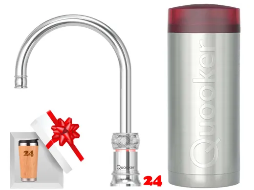 QUOOKER Classic Nordic Round Combi (+) B 100�C Armatur Solohahn Chrom Nostalgieoptik (COMBI+CNSRCHR)