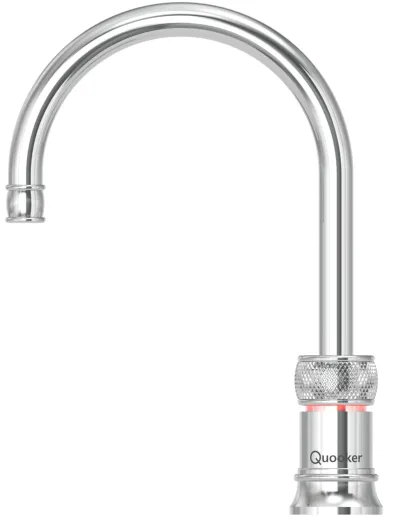 QUOOKER Classic Nordic Round Combi (+) B 100C Armatur Solohahn Chrom Nostalgieoptik (COMBI+CNSRCHR)