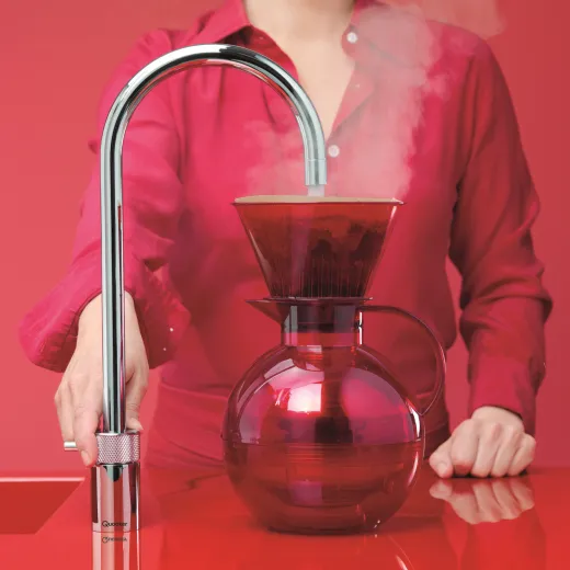 QUOOKER Classic Nordic Round Combi (+) B 100C Armatur Solohahn Chrom Nostalgieoptik (COMBI+CNSRCHR)