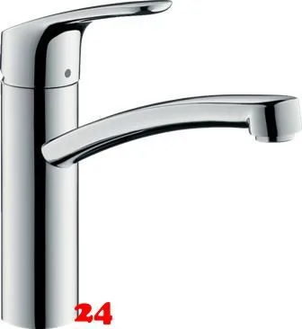 HANSGROHE Kchenarmatur Focus M41 Chrom Einhebelmischer 160 mit Festauslauf, 1jet 360 schwenkbarer Auslauf Niederdruck (31804000)