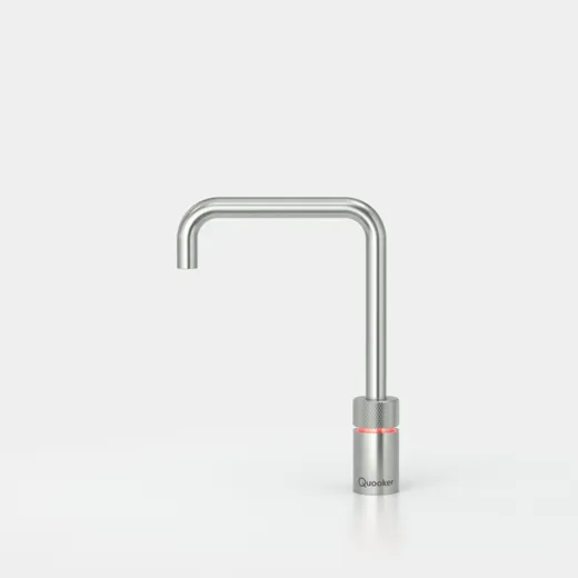 QUOOKER Nordic Square 100C Armatur Solohahn Edelstahl als Kochendwasser Armatur (PRO3NSSSST)