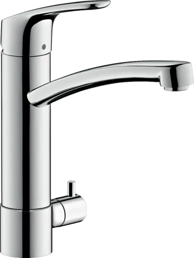 HANSGROHE Kchenarmatur Focus M41 Chrom Einhebelmischer 200 mit Festauslauf, 1jet mit Gerteabsperrventil (31803000)