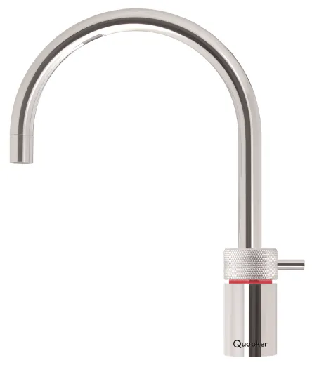 QUOOKER Nordic Round Combi (+) B 100C Armatur Solohahn Edelstahl als Kochendwasser Armatur (COMBI+NSRSST)