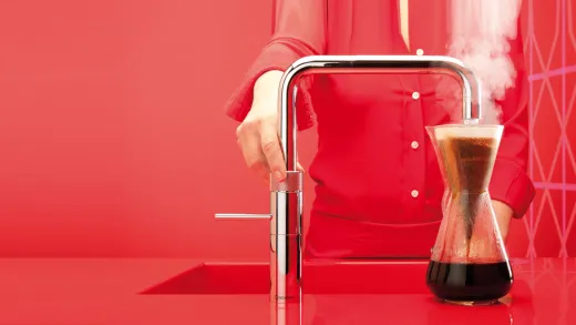 ✅ QUOOKER FUSION Square VAQ PRO3 Einhebelmischer Edelstahl & 100C Armatur Kochendwasserhahn (PRO3FNSSST)