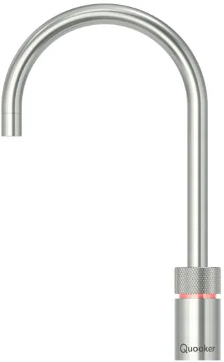QUOOKER Nordic Round Edelstahl Single-Tap COMBI (+) B mit CUBE 2 (COMBI+NSRSSTCUBE)