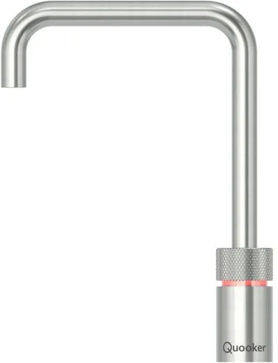 QUOOKER Nordic Square Edelstahl Single-Tap COMBI B mit CUBE 2 (COMBINSSSSTCUBE)