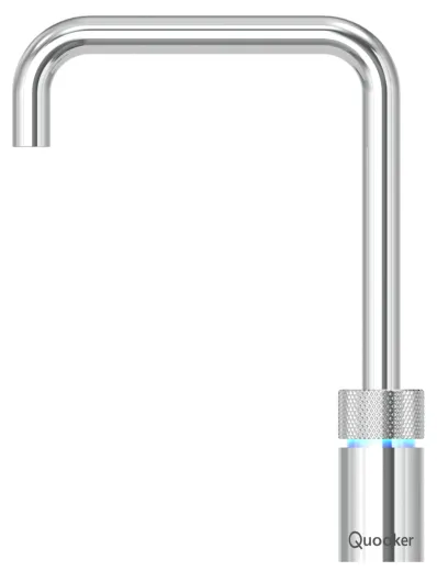 QUOOKER Nordic Square Edelstahl Single-Tap COMBI (+) B mit CUBE 2 (COMBI+NSSSSTCUBE)