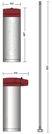 QUOOKER Nordic Square Edelstahl Single-Tap VAQ PRO3 mit CUBE 2 (PRO3NSSSSTCUBE)