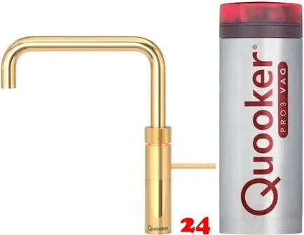 ✅ QUOOKER FUSION Square VAQ PRO3 Einhebelmischer 24 Karat Gold Edition & 100C Armatur (PRO3FNSGLD)