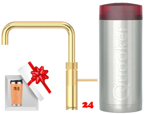 ✅ QUOOKER FUSION Square Combi (+) B Einhebelmischer 24 Karat Gold Edition & 100�C Armatur (COMBI+FNSGLD)