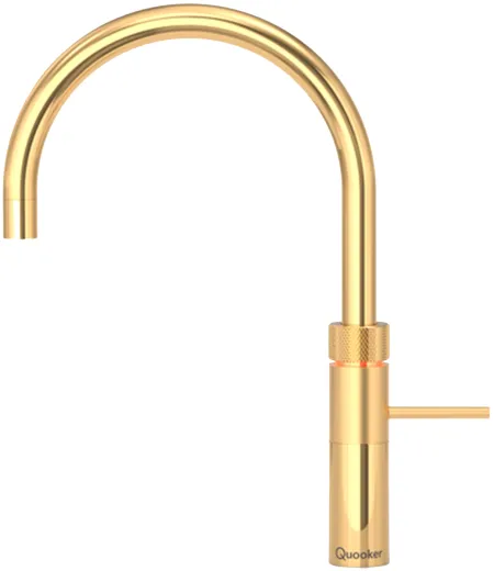 QUOOKER FUSION Round Combi (+) B Einhebelmischer 24 Karat Gold Edition & 100C Armatur (COMBI+FNRGLD)