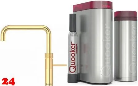✅ QUOOKER FUSION Square Gold Edition VAQ PRO3 mit CUBE 2 *Der Wasserhahn, der alles kann! (PRO3FNSGLDCUBE)