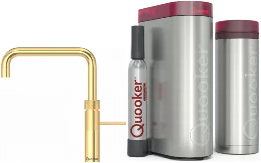 ✅ QUOOKER FUSION Square Gold Edition VAQ PRO3 mit CUBE 2 *Der Wasserhahn, der alles kann! (PRO3FNSGLDCUBE)