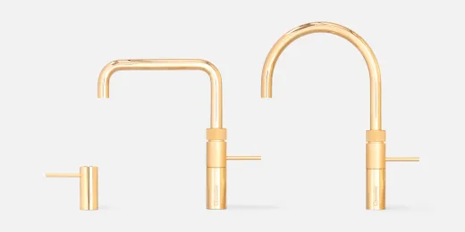 QUOOKER FUSION Round 24 Karat Gold Edition VAQ PRO3 mit CUBE 2 *Der Wasserhahn, der alles kann! (PRO3FNRGLDCUBE)