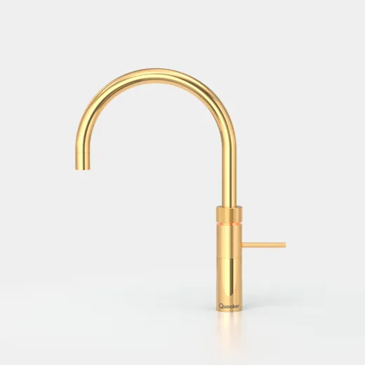 QUOOKER FUSION Round 24 Karat Gold Edition Combi B mit CUBE 2 *Der Wasserhahn, der alles kann! (COMBIFNRGLDCUBE)