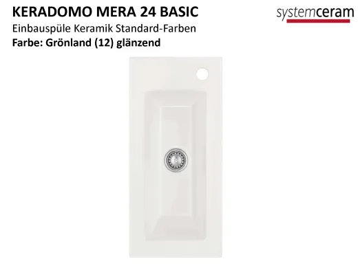 Systemceram KeraDomo MERA 24-BASIC Keramiksple / Einbausple ohne berlauf medizinischer Bereich