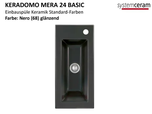 Systemceram KeraDomo MERA 24-BASIC Keramiksple / Einbausple ohne berlauf medizinischer Bereich