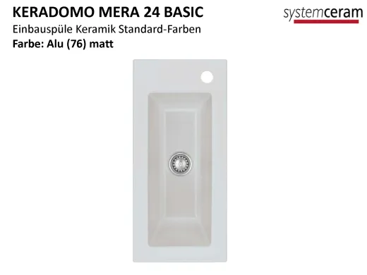 Systemceram KeraDomo MERA 24-BASIC Keramiksple / Einbausple ohne berlauf medizinischer Bereich