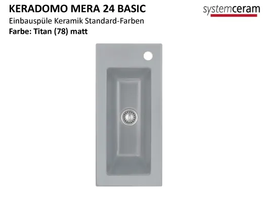 Systemceram KeraDomo MERA 24-BASIC Keramiksple / Einbausple ohne berlauf medizinischer Bereich