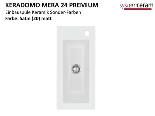 Systemceram KeraDomo MERA 24-PREMIUM Keramiksple / Einbausple ohne berlauf medizinischer Bereich