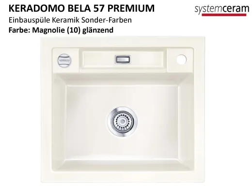 Systemceram KeraDomo BELA 57-PREMIUM Keramiksple / Einbausple in Sonderfarben fr die Kche