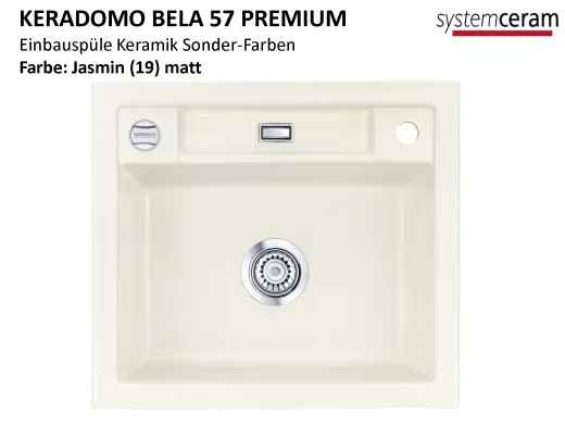 Systemceram KeraDomo BELA 57-PREMIUM Keramiksple / Einbausple in Sonderfarben fr die Kche