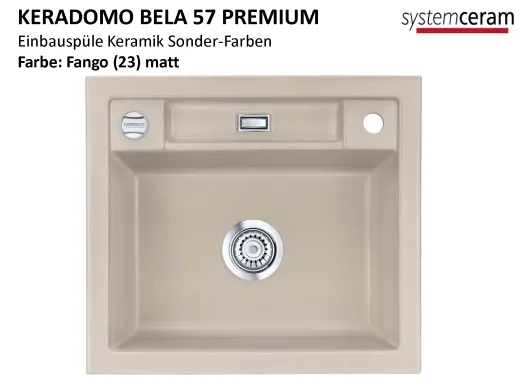 Systemceram KeraDomo BELA 57-PREMIUM Keramiksple / Einbausple in Sonderfarben fr die Kche