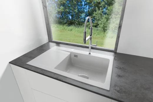 ❎ Systemceram KeraDomo STEMA 86 SL-BASIC Keramiksple / Einbausple in Standardfarben fr die Kche