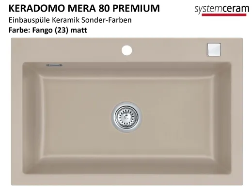 Systemceram KeraDomo MERA 80-PREMIUM Keramiksple / Einbausple in Sonderfarben fr die Kche
