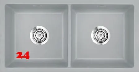 Systemceram KeraDomo MERA TWIN U PREMIUM Keramik Unterbausple in Sonderfarben fr die Kche