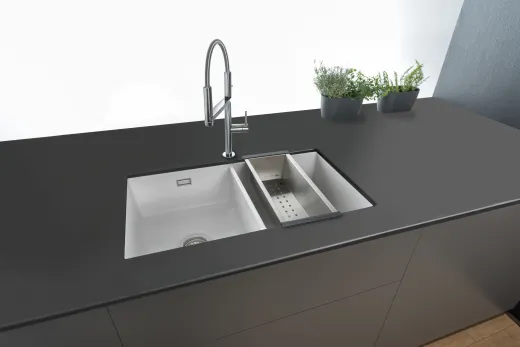 Systemceram KeraDomo MERA TWIN U PREMIUM Keramik Unterbausple in Sonderfarben fr die Kche