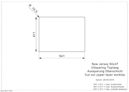 REGINOX Kchensple New Jersey 50x37 (L) Comfort Einbausple Edelstahl 3 in 1 mit Flachrand Siebkorb als Stopfenventil
