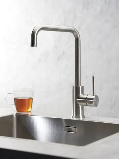 REGINOX K�chensp�le New Jersey 50x37 (L) Comfort Einbausp�le Edelstahl 3 in 1 mit Flachrand Siebkorb als Stopfenventil