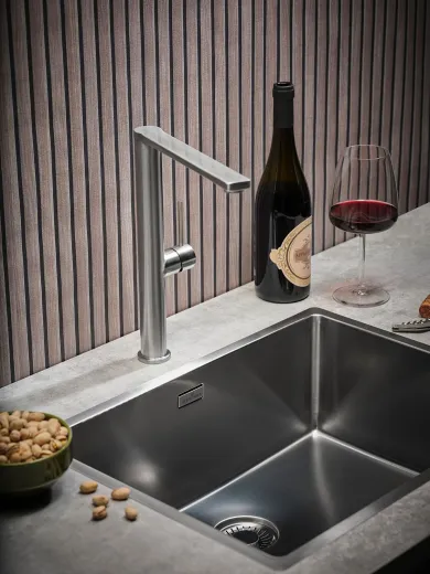 REGINOX K�chensp�le New Jersey 34x37+18x37 (L) Comfort Becken links Einbausp�le Edelstahl 3 in 1 mit Siebkorb als Stopfenventil