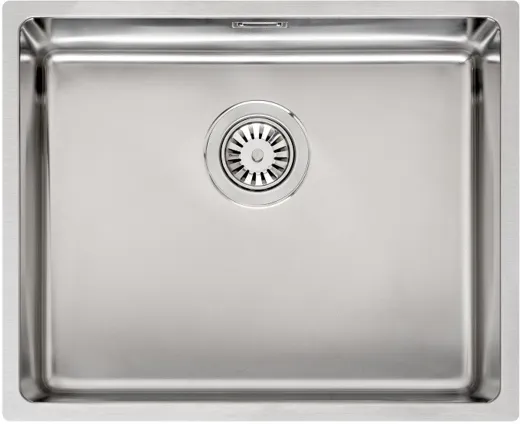 REGINOX Kchensple Houston 50x40 Einbausple Edelstahl 3 in 1 mit Flachrand Siebkorb als Stopfenventil