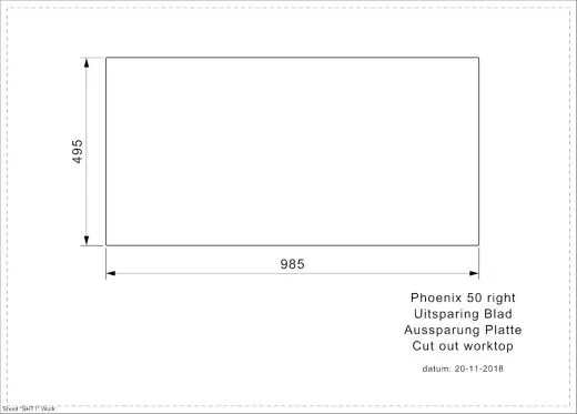 REGINOX Kchensple Phoenix 50 (L) Becken rechts Einbausple Edelstahl mit Flachrand Siebkorb als Drehexcenterventil