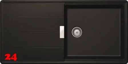 SCHOCK Kchensple Tia D-100L Cristadur Nano-Granitsple / Einbausple mit Drehexcenter