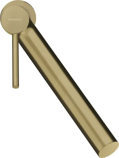 SCHOCK Kchenarmatur Dion White Gold Einhebelmischer Oberflche: Goldfarben mit Festauslauf 120 schwenkbarer Auslauf