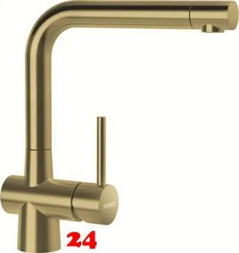 SCHOCK Küchenarmatur Laios White Gold Einhebelmischer Oberfläche: Goldfarben mit Festauslauf 360° schwenkbarer Auslauf SCHOCK Küchenarmatur Laios White Gold Einhebelmischer Oberfläche: Goldfarben mit Festauslauf 360° schwenkbarer Auslauf